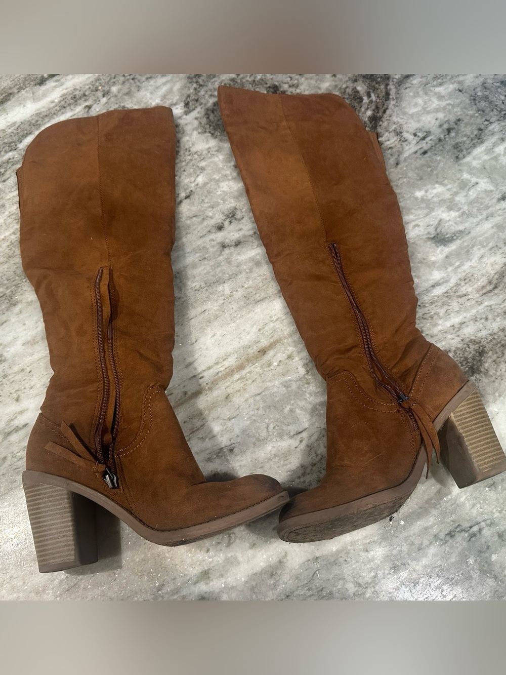 Women's Tall Brown Heeled Boots